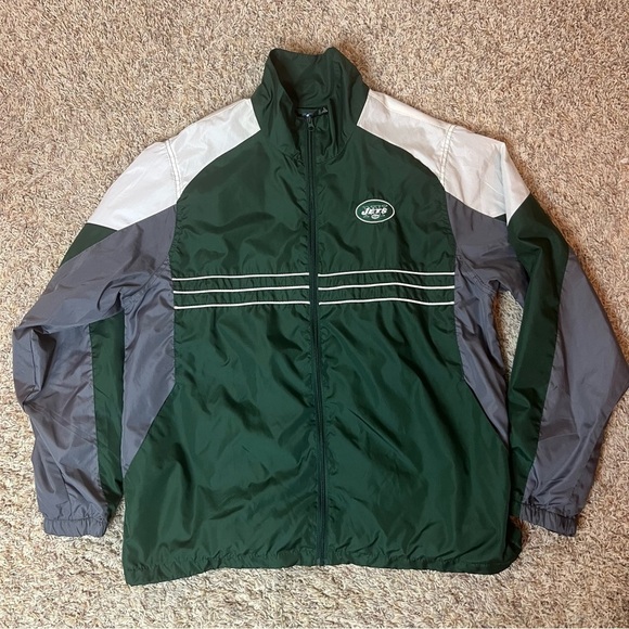 Reebok Other - New York Jets Reebok NFL SI Windbreaker Men’s Large Green Full Zip Team Apparel